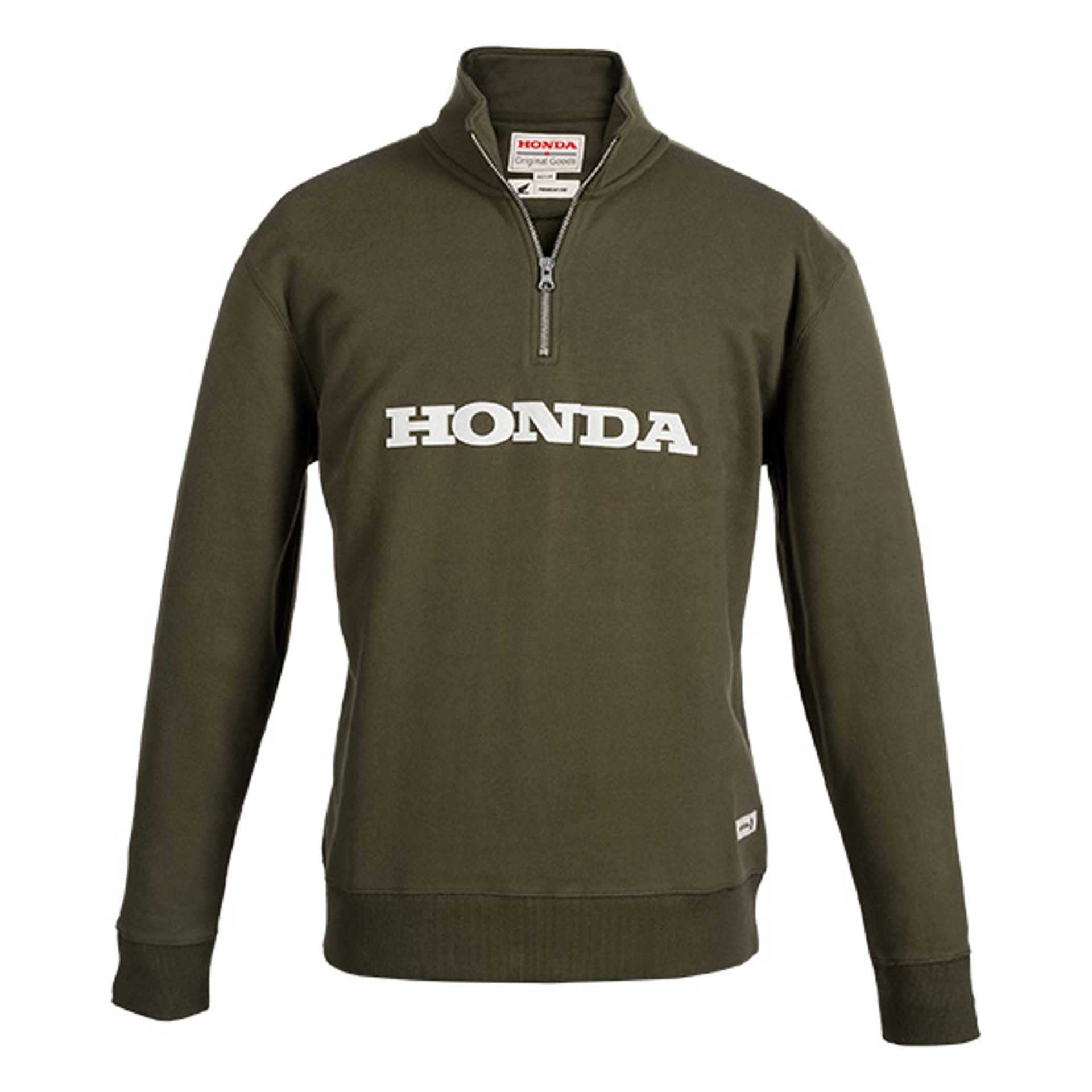 08AUD THD 002A FRONT HONDA HTG QUARTER ZIP OLIVE GREEN.jpg