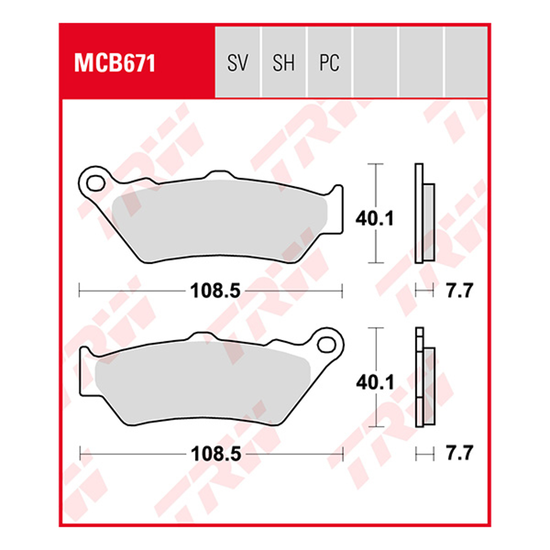 Trw Brake Pads And Shoes Mcb671pc.jpg