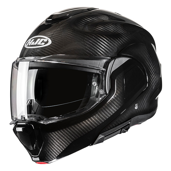 HJC F100 CARBON BLACK Flip-back hjelm