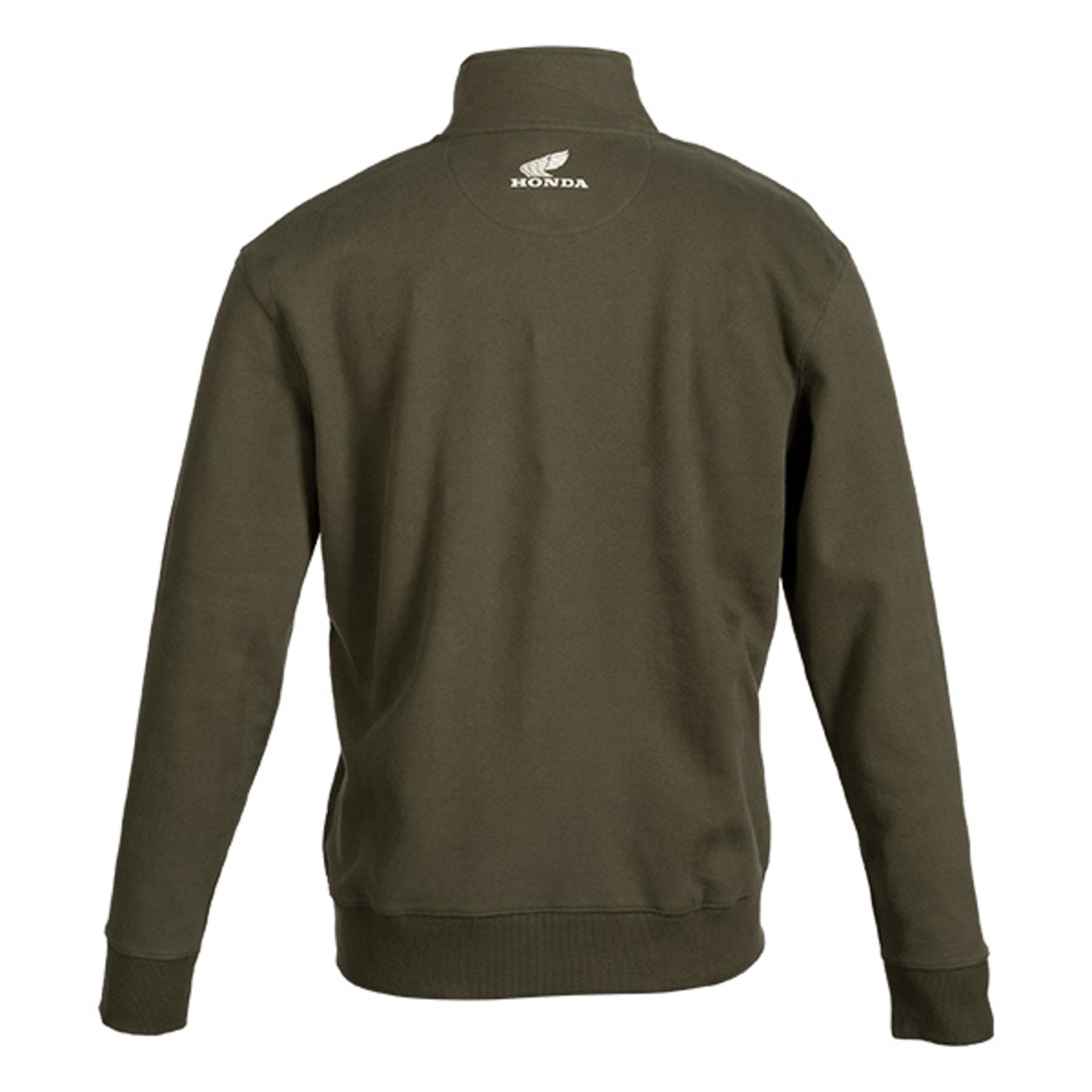 08AUD THD 002A BACK HONDA HTG QUARTER ZIP OLIVE GREEN.jpg