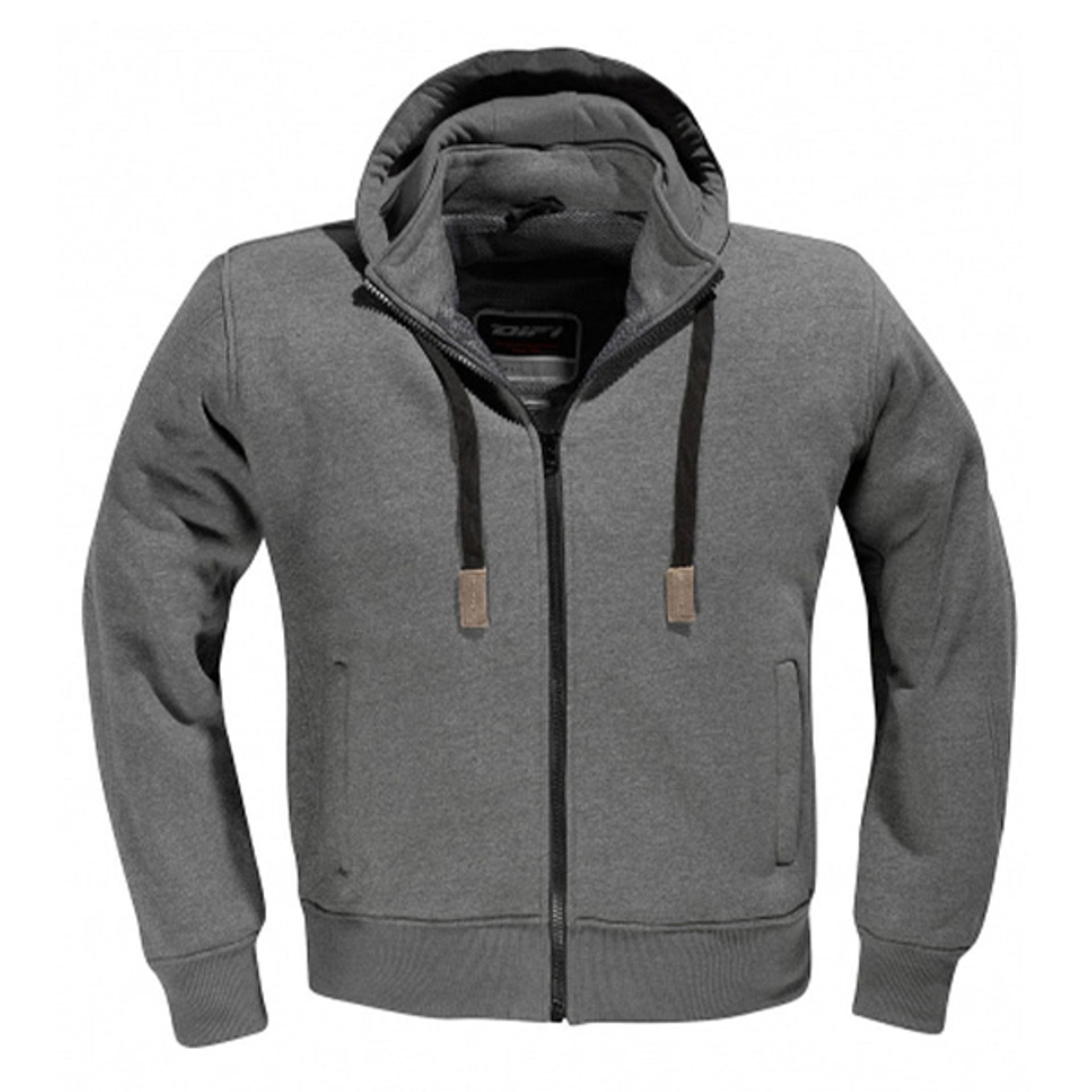 Difi Hoodie Downtown Dark Grey Melange Front.jpg