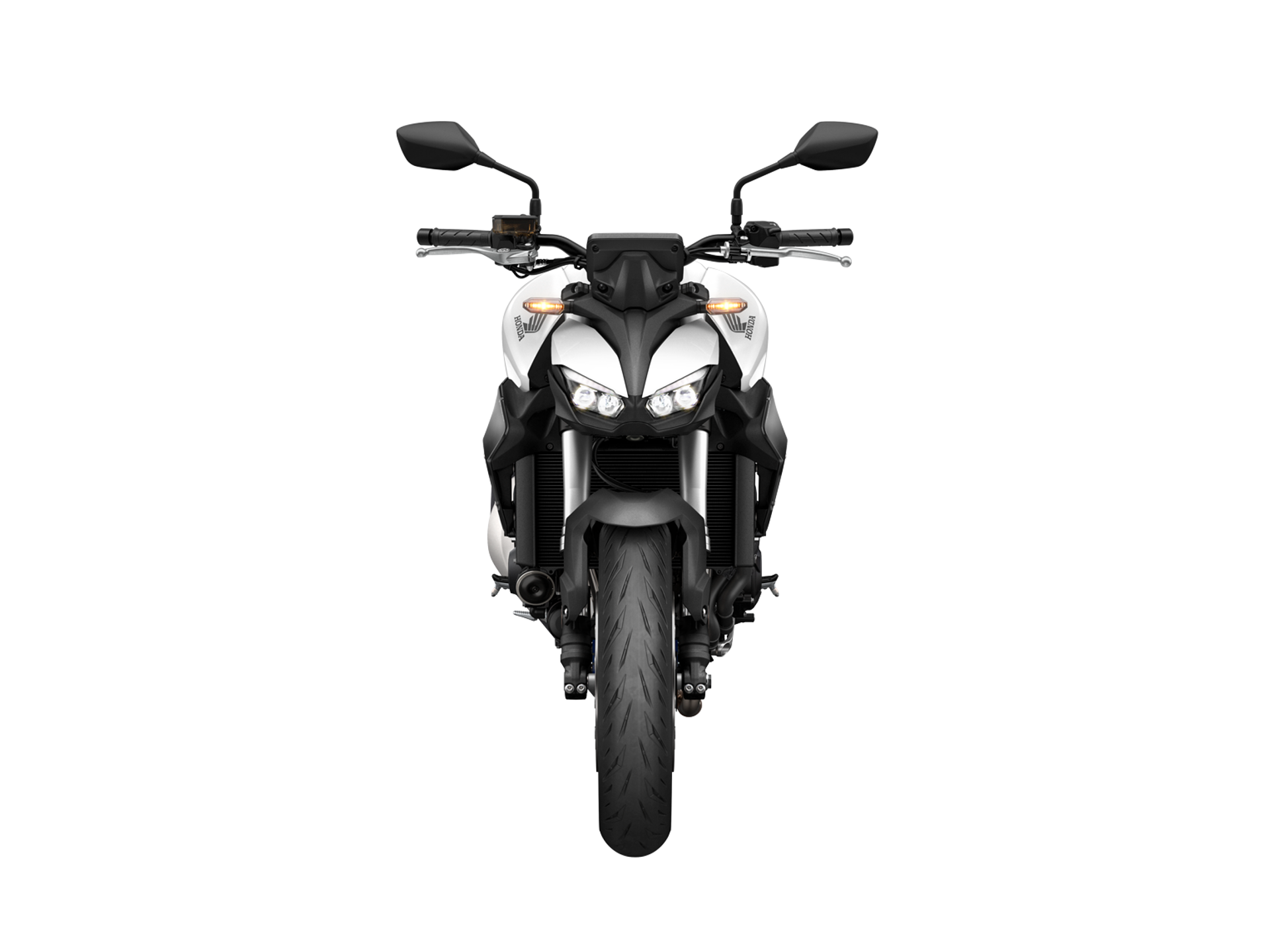 25YM CB1000 Hornet Studio PEARL GLARE WHITE Front With Light On (High Beam).png