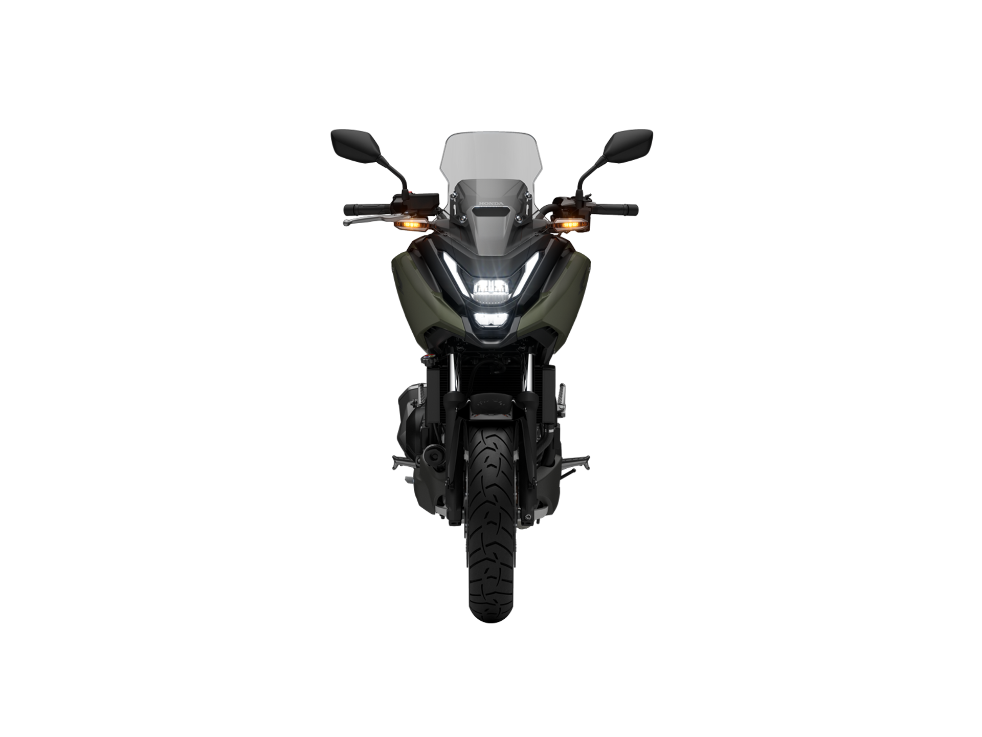 25YM NC750X EARTH KHAKI DCT Front With Light On (High Beam).png