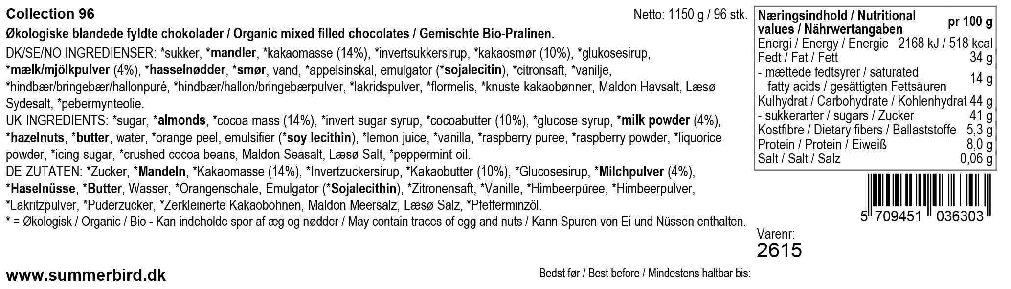 Se ingredienser - Collection 96