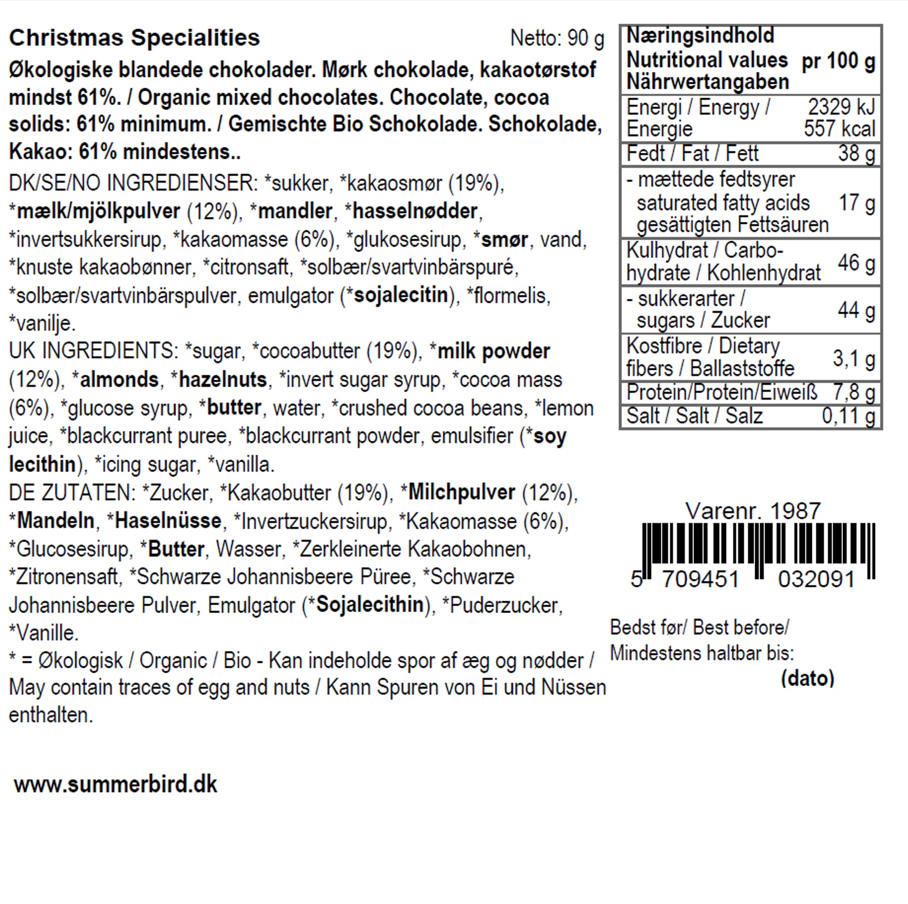 Se ingredienser - Christmas Specialities