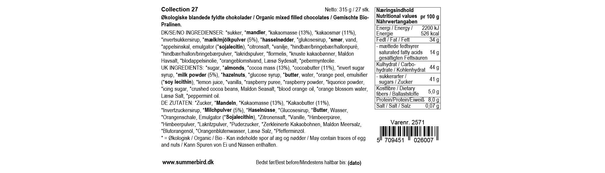 Se ingredienser - Collection 27