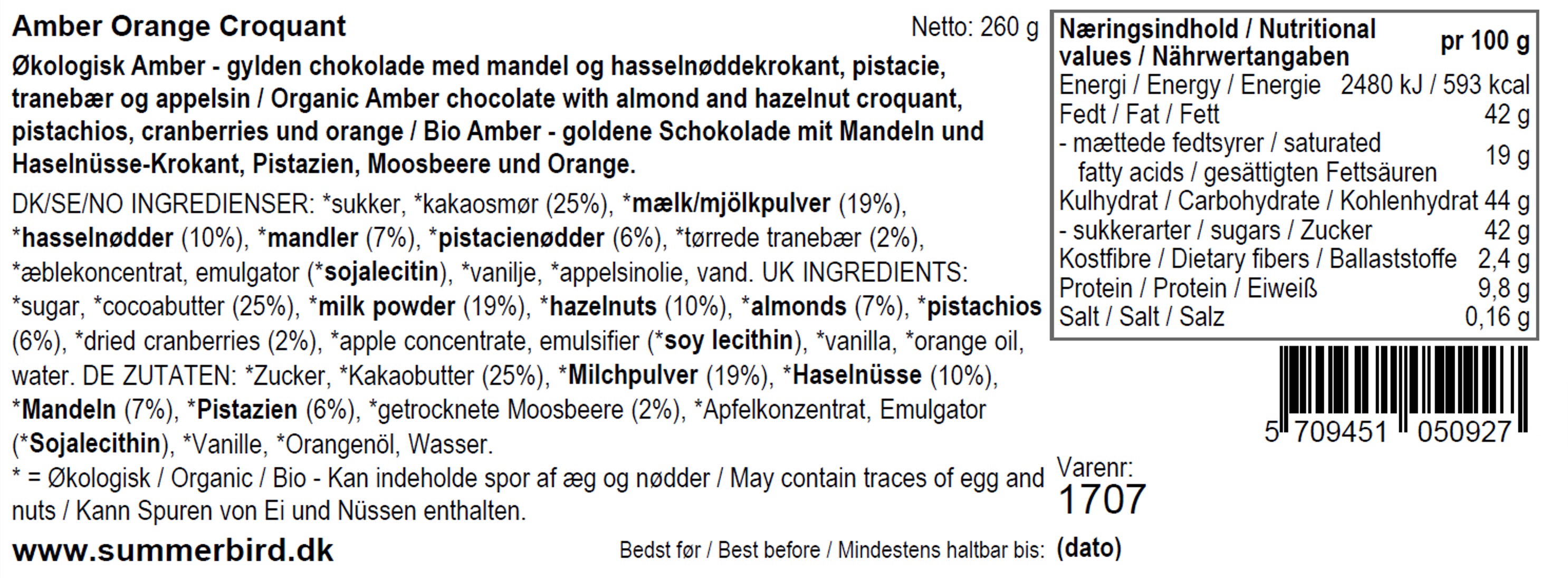 Se ingredienser - Amber Orange Crouquant