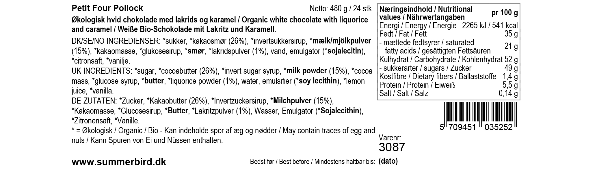 Se ingredienser - Pollock