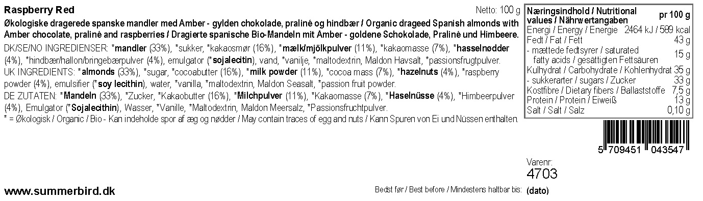 Se ingredienser - Raspberry Red