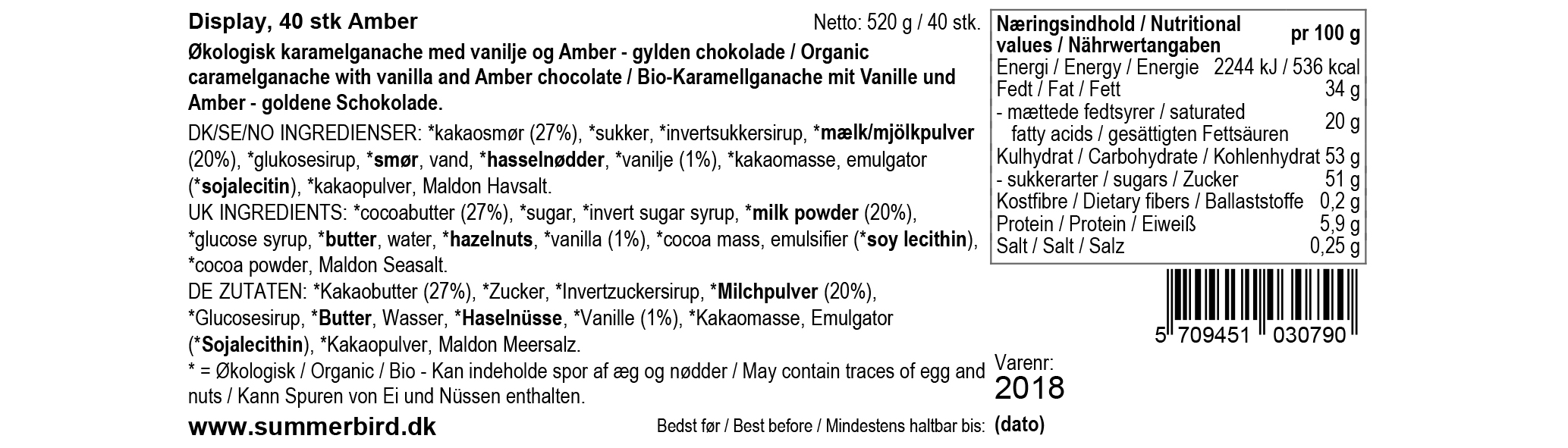Se ingrediensene - Sommerfugl – Amber