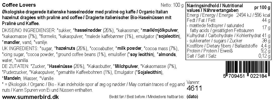 Se ingredienser - Coffee Lovers