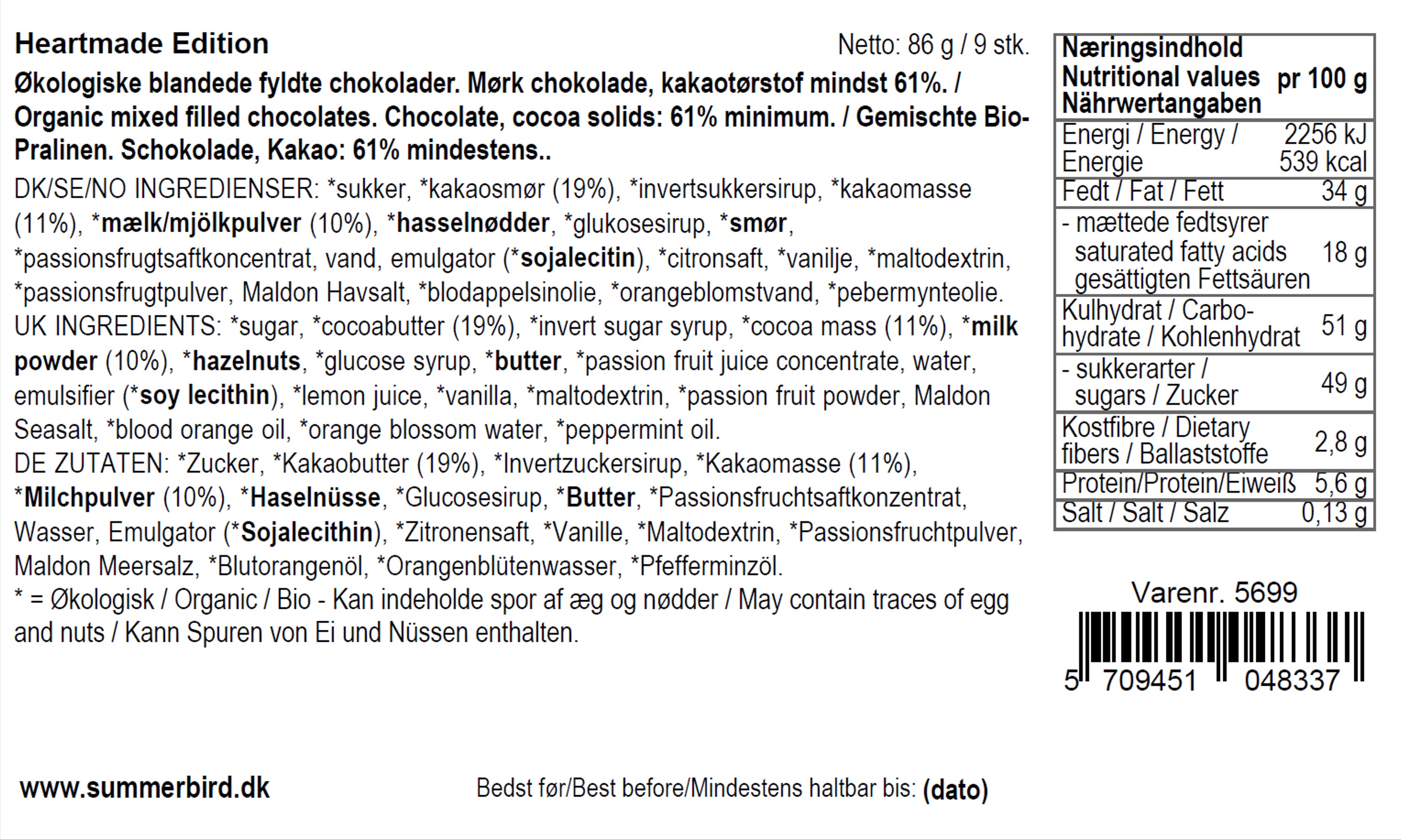 Se ingredienser - Heartmade Edition