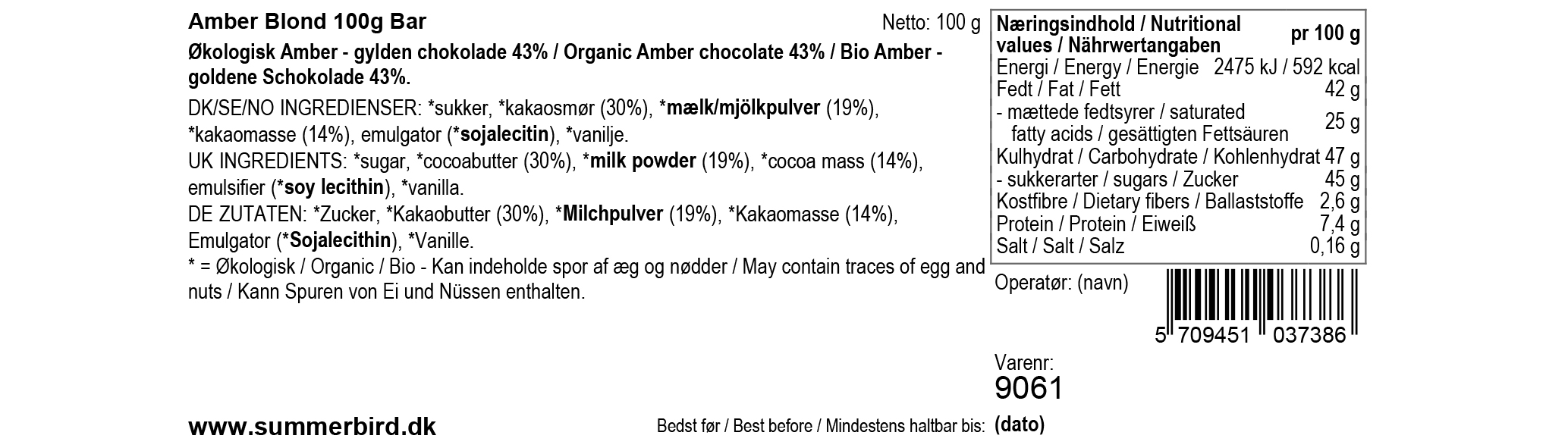 Se ingrediensene - Amber Blond - 100 g