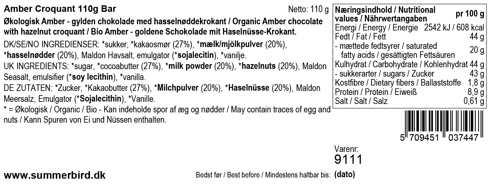 Se ingredienser - Amber Croquant